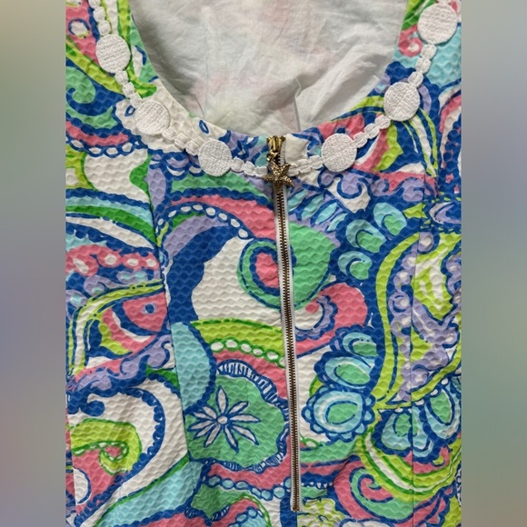 Lilly Pulitzer Delia Conch Republic Lace embroidered Pique Shift Dress preppy - Picture 9 of 10